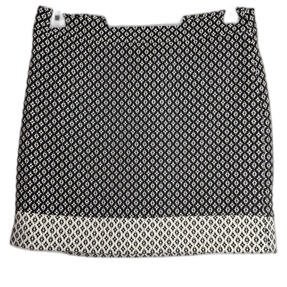 Women Geometric Fresh Floral Fabric Casual Tweed Mini Skirt Casual Size 8